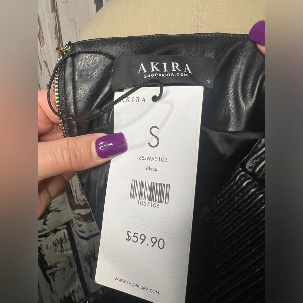 AKIRA Black and Silver Pencil Skirt - Picture 8 of 8